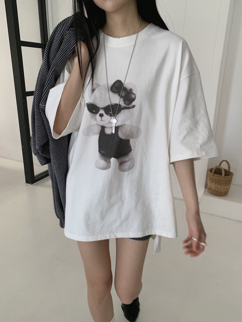 COME OPEN/HAPER韓國代購女裝新品人氣時尚推薦T恤泰迪熊COME OPEN/HAPERT恤