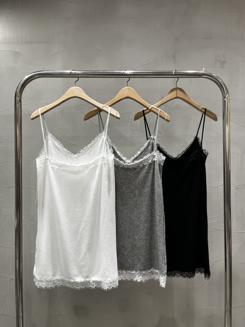 INSSENSE-A東大門代購女裝新款26春夏時尚吊帶背心蕾絲開衩INSSENSE-A吊帶/背心