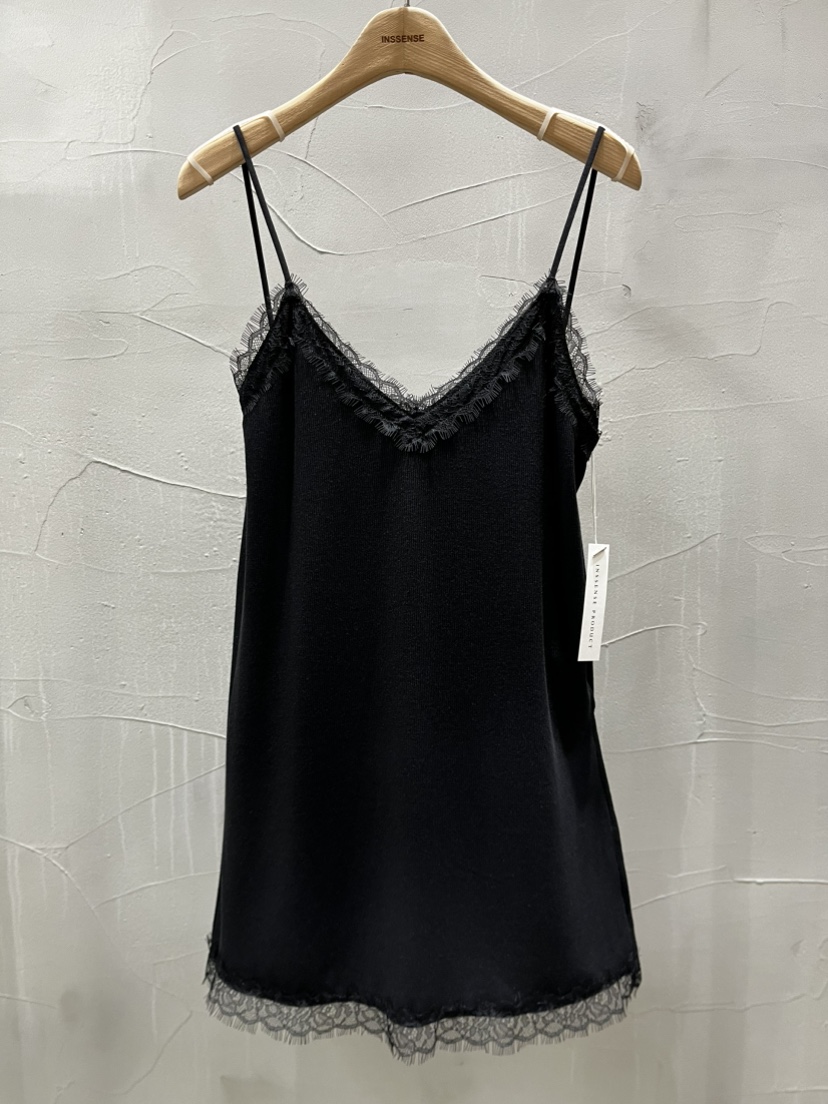 INSSENSE-A東大門代購女裝新款26春夏時尚吊帶背心蕾絲開衩INSSENSE-A吊帶/背心圖色3