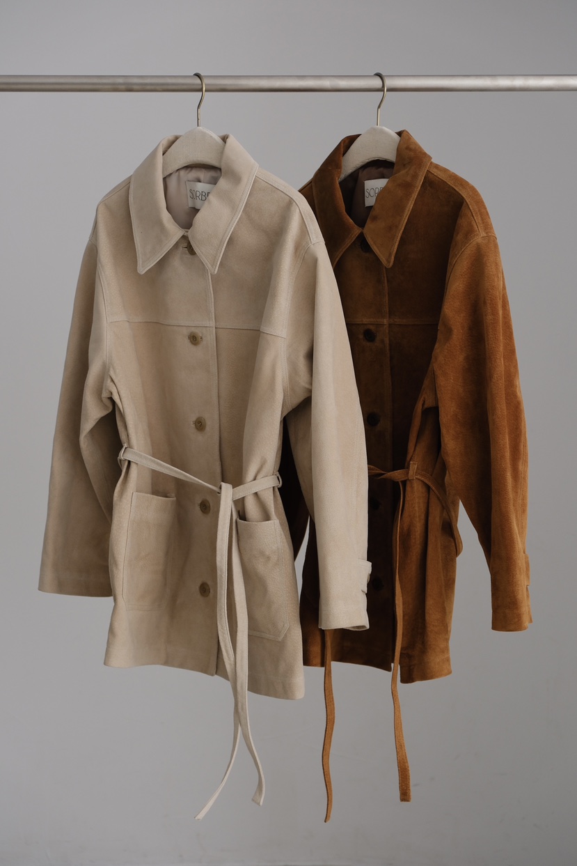 SORBET/FLAT WHITE東大門實拍女士新品真品熱賣皮衣含腰帶SORBET/FLAT WHITE皮衣