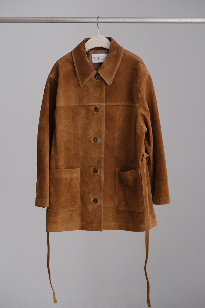 SORBET/FLAT WHITE東大門實拍女士新品真品熱賣皮衣含腰帶SORBET/FLAT WHITE皮衣