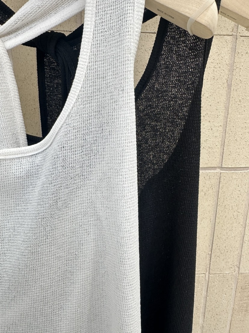 FOSET韓國直郵女士新款時尚休閑推薦26春夏吊帶背心華夫格格紋FOSET吊帶/背心