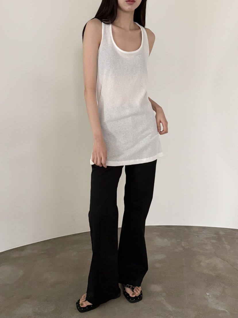 FOSET韓國直郵女士新款時尚休閑推薦26春夏吊帶背心華夫格格紋FOSET吊帶/背心