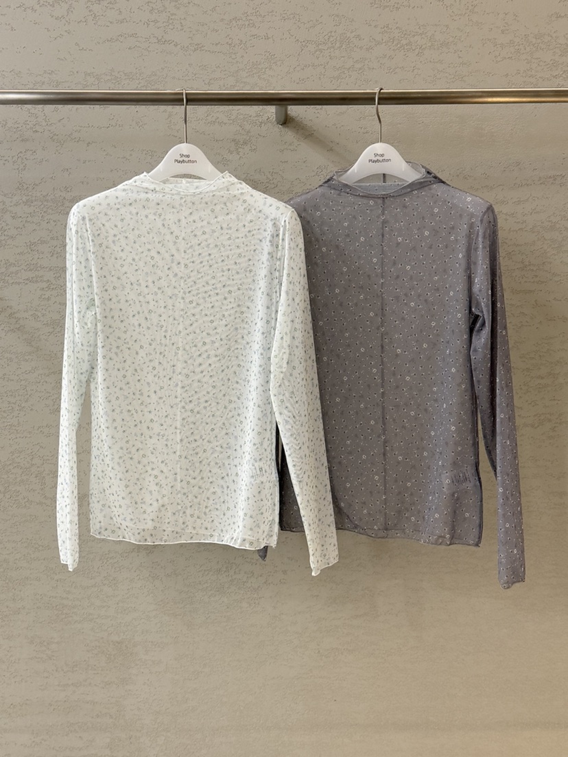 PLAYBUTTON-P東大門代購女裝新品時尚職業真品26春夏長袖T恤PLAYBUTTON長袖T恤