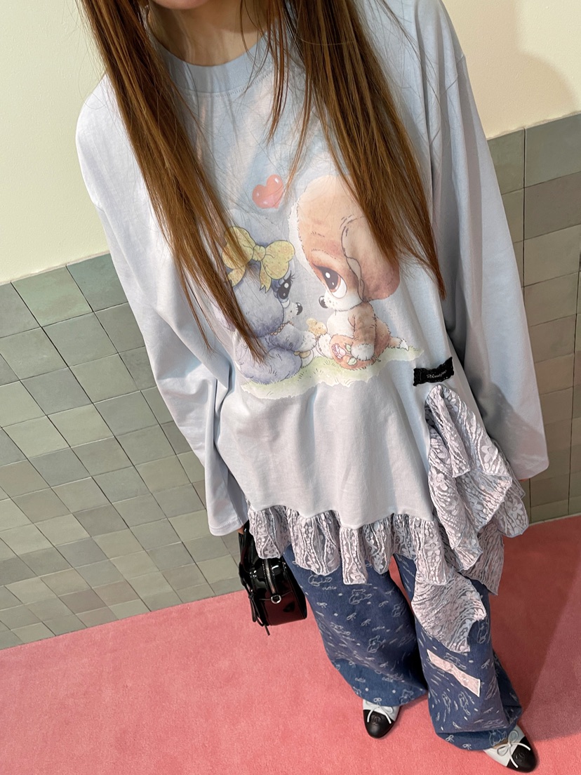 BOUTIQUE-L韓國直郵女裝新品職業休閑真品推薦人氣長袖T恤BOUTIQUE-L長袖T恤