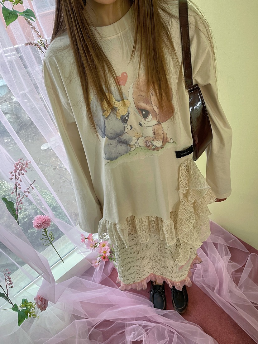 BOUTIQUE-L韓國直郵女裝新品職業休閑真品推薦人氣長袖T恤BOUTIQUE-L長袖T恤