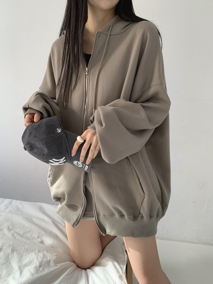 COME OPEN/HAPER韓國代購女裝新款推薦職業夾克連帽拉鏈衫COME OPEN/HAPER夾克