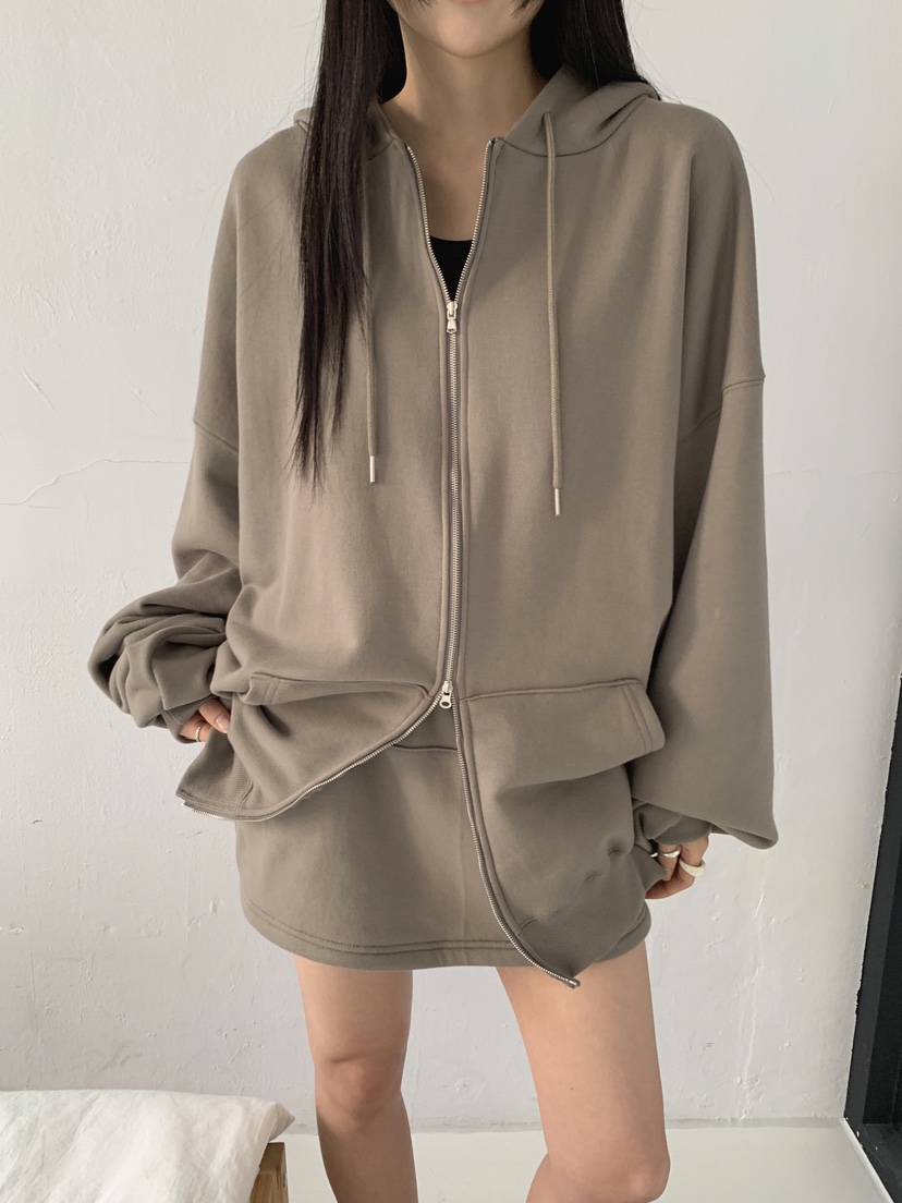 COME OPEN/HAPER韓國代購女裝新款推薦職業夾克連帽拉鏈衫COME OPEN/HAPER夾克