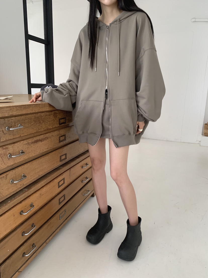 COME OPEN/HAPER韓國代購女裝新款推薦職業夾克連帽拉鏈衫COME OPEN/HAPER夾克