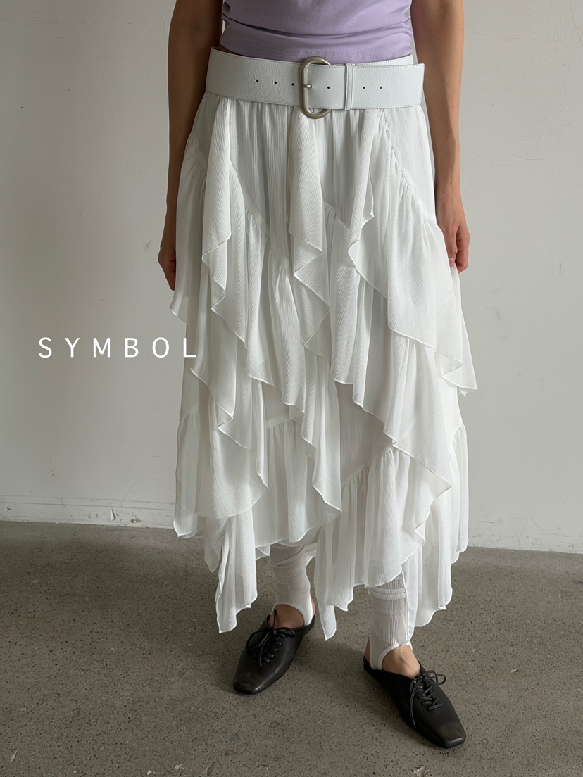 SYMBOL東大門代購女裝新品職業真品熱賣26春夏長裙不含腰帶SYMBOL長裙