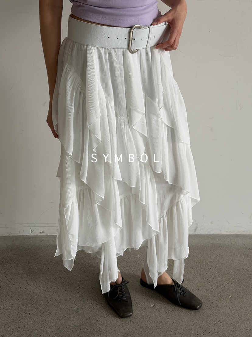 SYMBOL東大門代購女裝新品職業真品熱賣26春夏長裙不含腰帶SYMBOL長裙