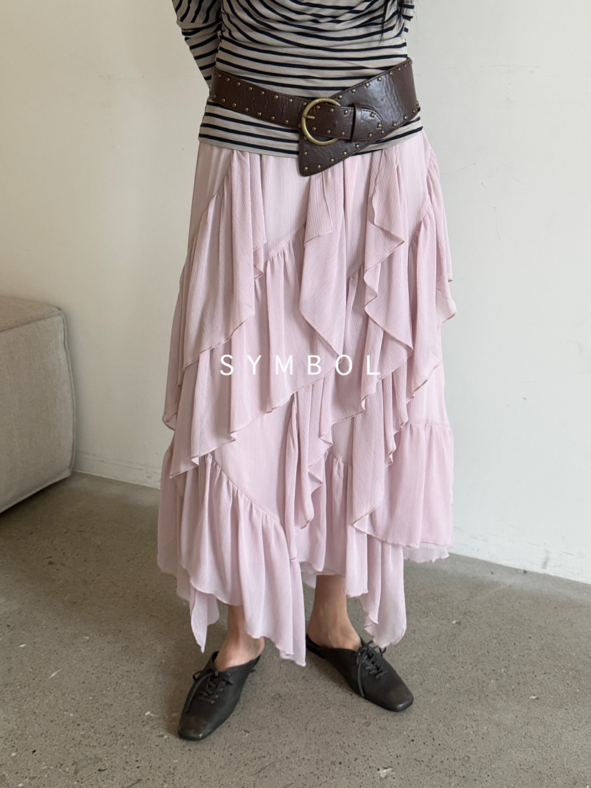 SYMBOL東大門代購女裝新品職業真品熱賣26春夏長裙不含腰帶SYMBOL長裙