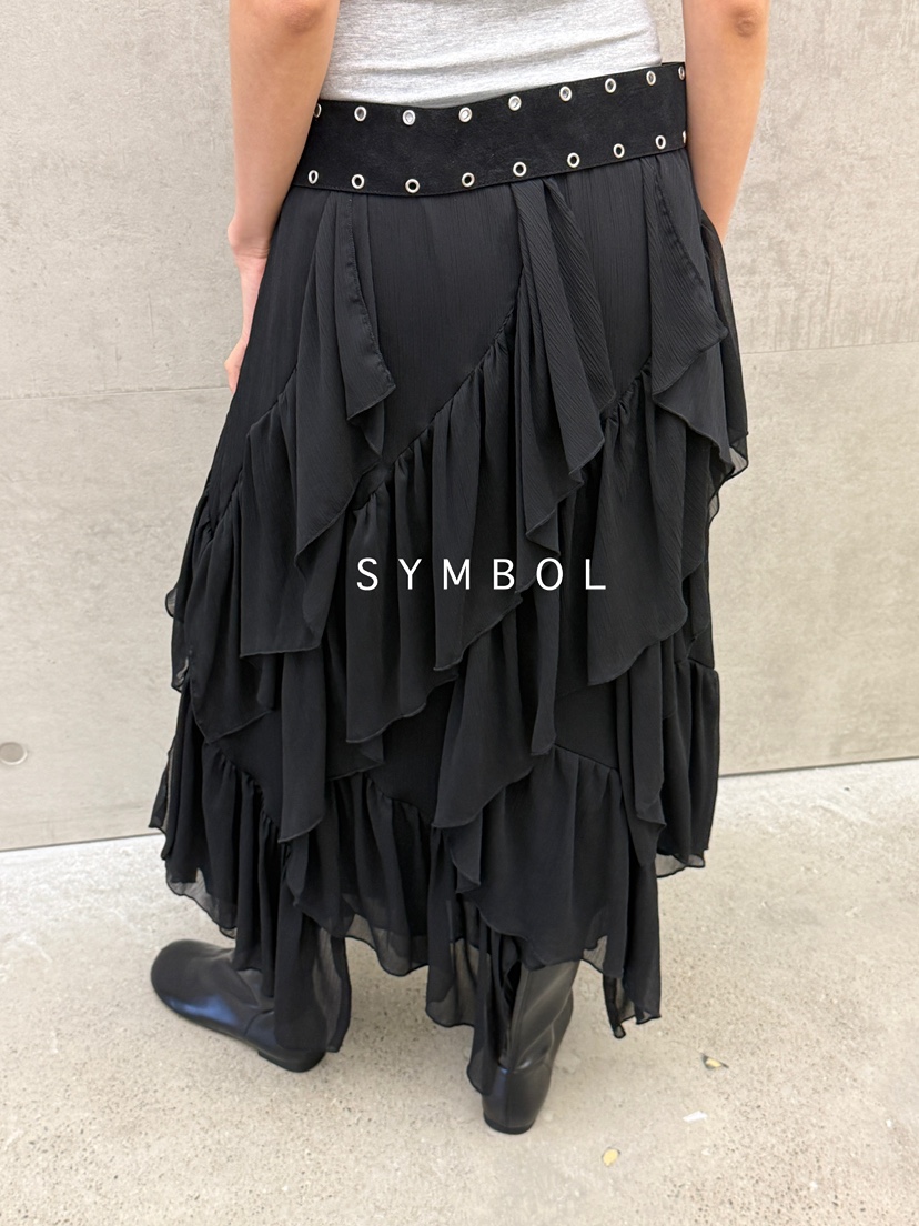 SYMBOL東大門代購女裝新品職業真品熱賣26春夏長裙不含腰帶SYMBOL長裙