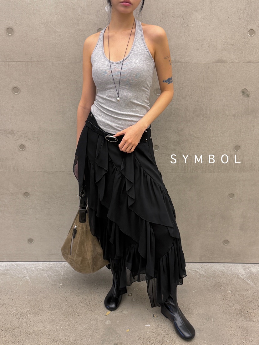 SYMBOL東大門代購女裝新品職業真品熱賣26春夏長裙不含腰帶SYMBOL長裙