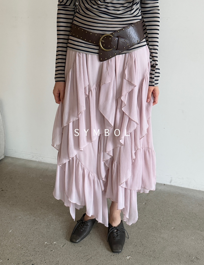 SYMBOL東大門代購女裝新品職業真品熱賣26春夏長裙不含腰帶SYMBOL長裙圖色1