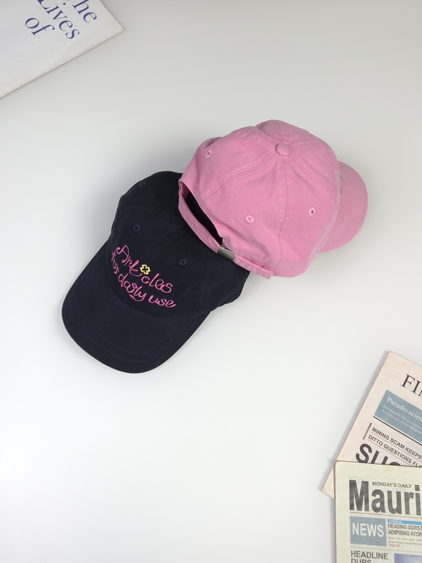 THE HAT-P韓國直郵女士新款26春夏推薦真品職業帽子刺繡THE HAT帽子