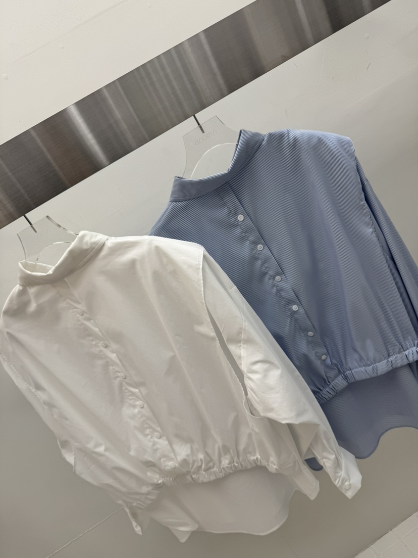 AMOOD韓國代購女裝新款推薦時尚職業真品襯衫蕾絲衫雙排扣AMOOD襯衫/蕾絲衫