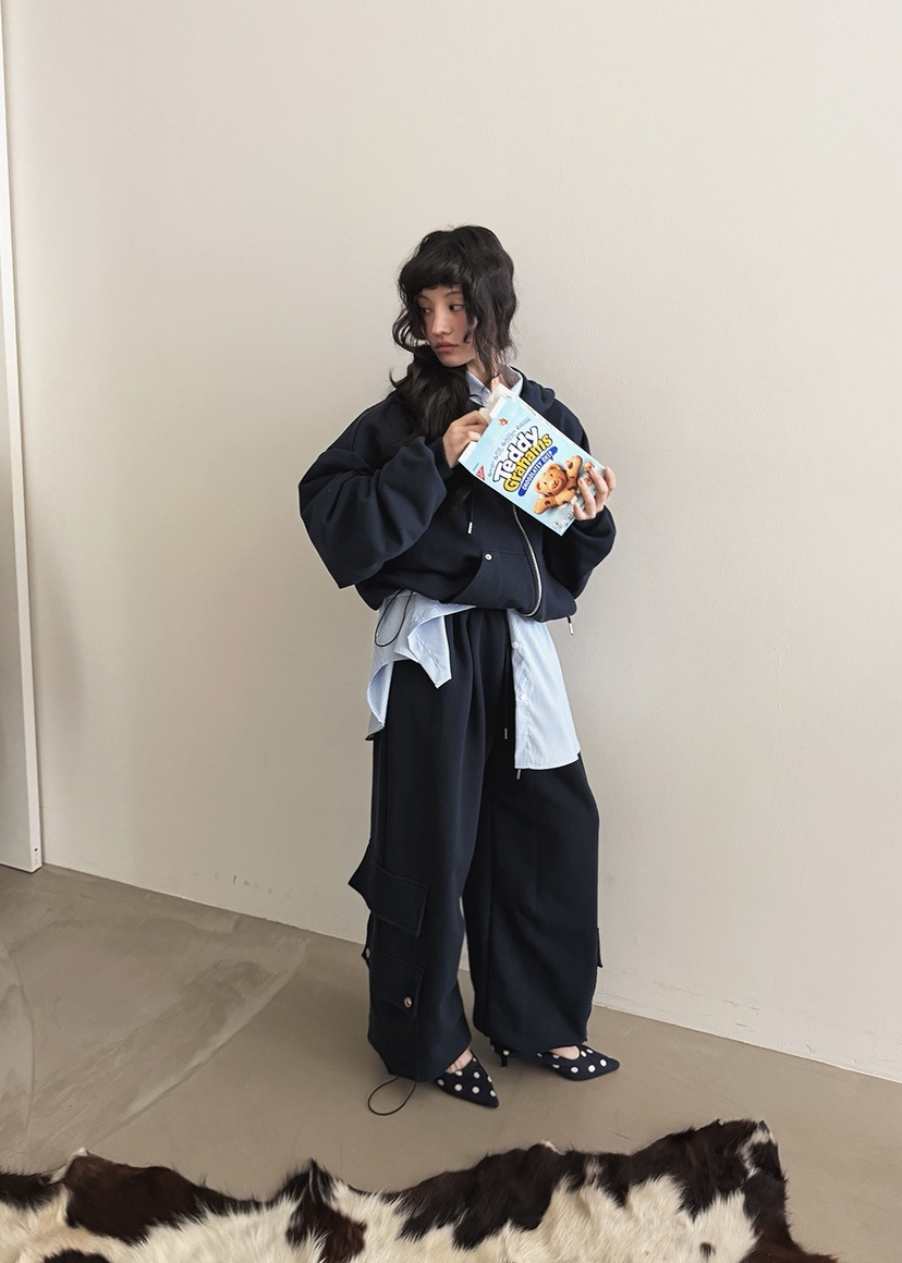 AMOOD韓國代購女裝新款推薦時尚職業真品襯衫蕾絲衫雙排扣AMOOD襯衫/蕾絲衫