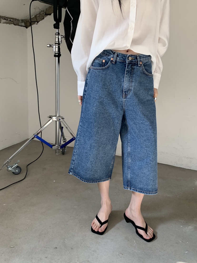 RIDGE-P韓國直郵女裝新品職業休閑真品時尚熱賣26春夏牛仔褲RIDGE-P牛仔褲