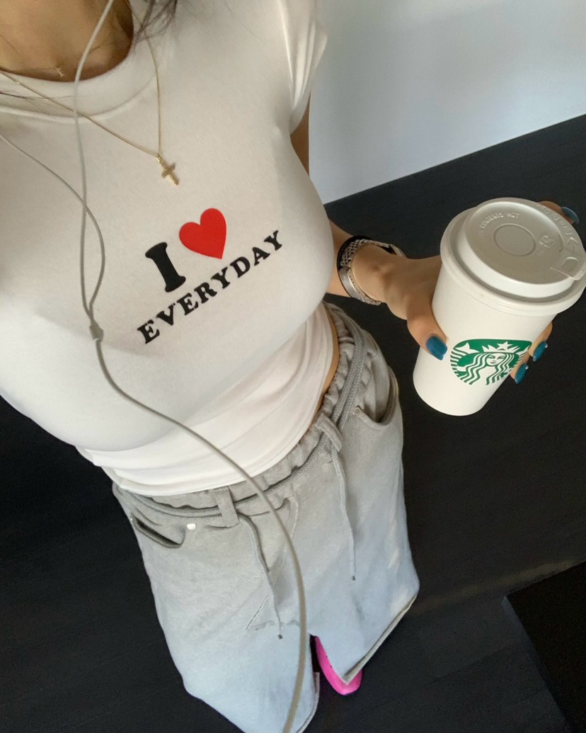 REVE CITE-L東大門直郵女士新品熱賣人氣休閑真品推薦T恤REVE CITE-LT恤圖色2