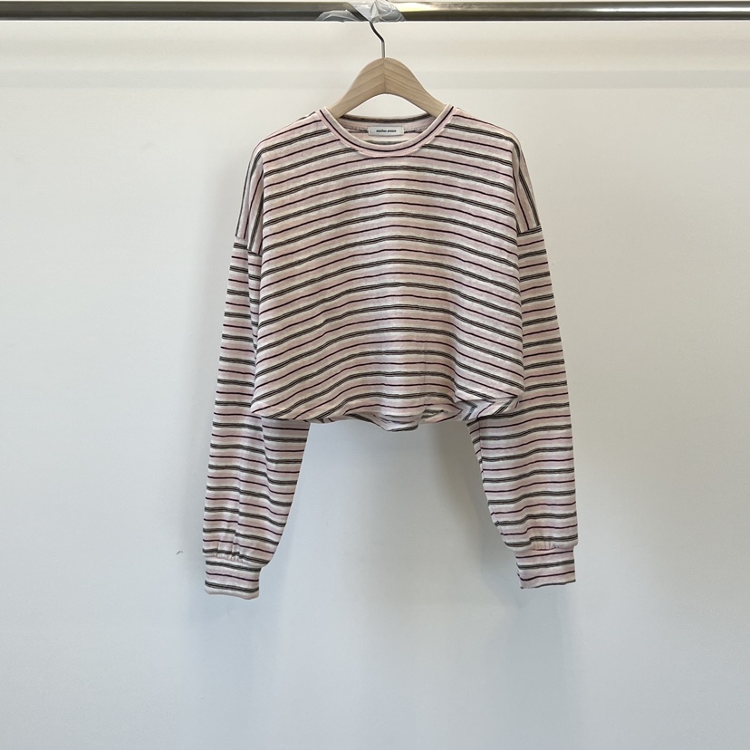 ANOTHER AVENUE東大門直郵女士新品時尚26春夏長袖T恤復古ANOTHER AVENUE長袖T恤圖色2