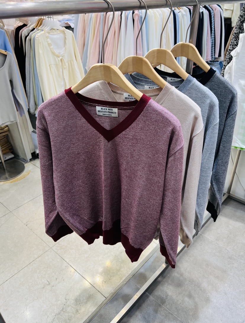 BLACK NOTE韓國直郵女裝新款休閑熱賣時尚人氣真品針織衫BLACK NOTE針織衫