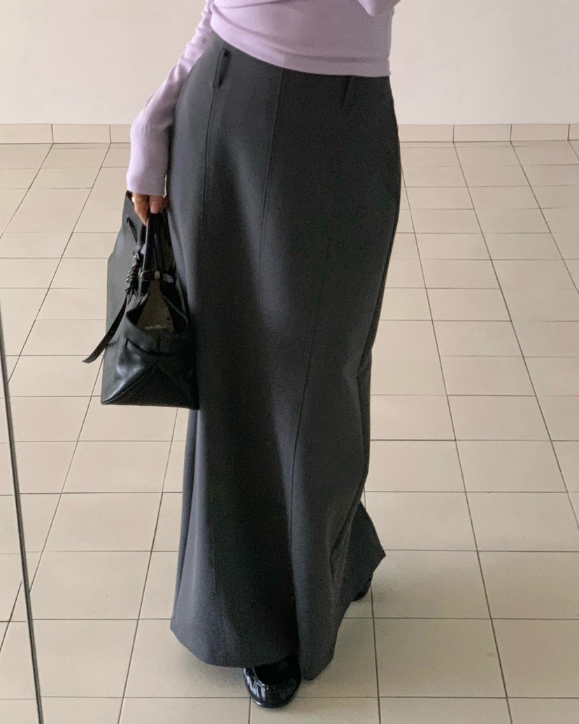 REVE CITE-L東大門實拍女士新款時尚真品長裙不含腰帶開衩REVE CITE-L長裙