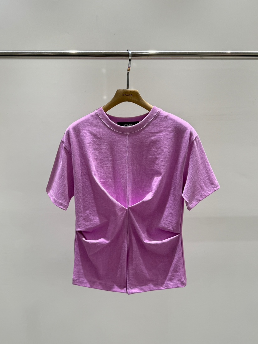 STAGE韓國代購女裝新款休閑人氣熱賣時尚職業真品推薦T恤STAGET恤圖色1