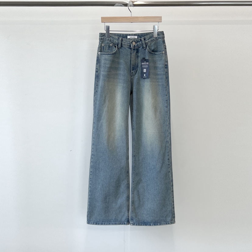 ANOTHER AVENUE東大門代購女士新品熱賣休閑牛仔褲水洗喇叭ANOTHER AVENUE牛仔褲圖色1