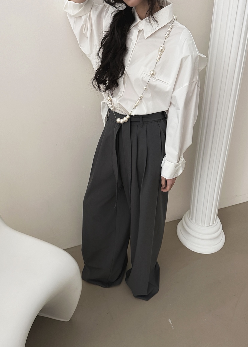 AMOOD東大門直郵女士新品時尚推薦26春夏休閑休閑褲含腰帶AMOOD休閑褲