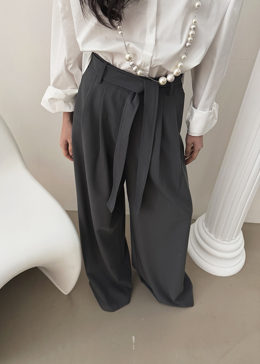 AMOOD東大門直郵女士新品時尚推薦26春夏休閑休閑褲含腰帶AMOOD休閑褲