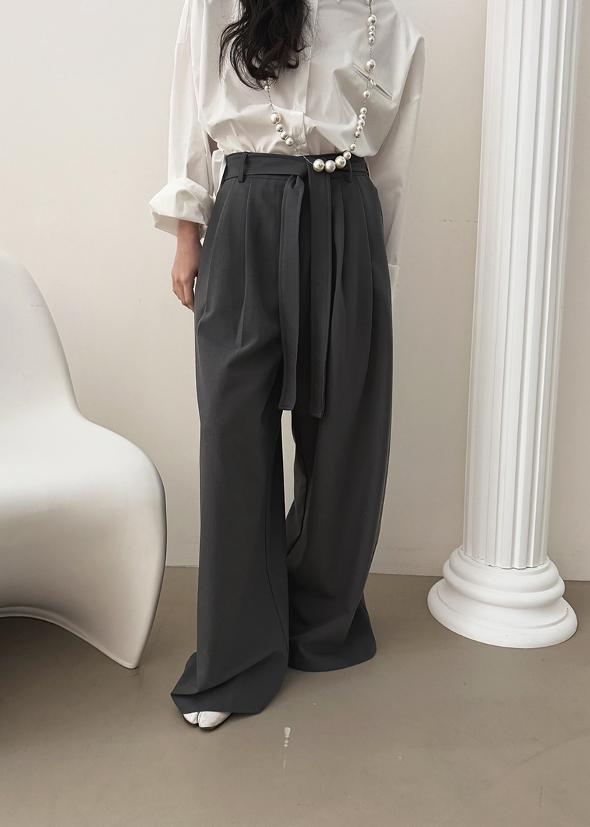 AMOOD東大門直郵女士新品時尚推薦26春夏休閑休閑褲含腰帶AMOOD休閑褲