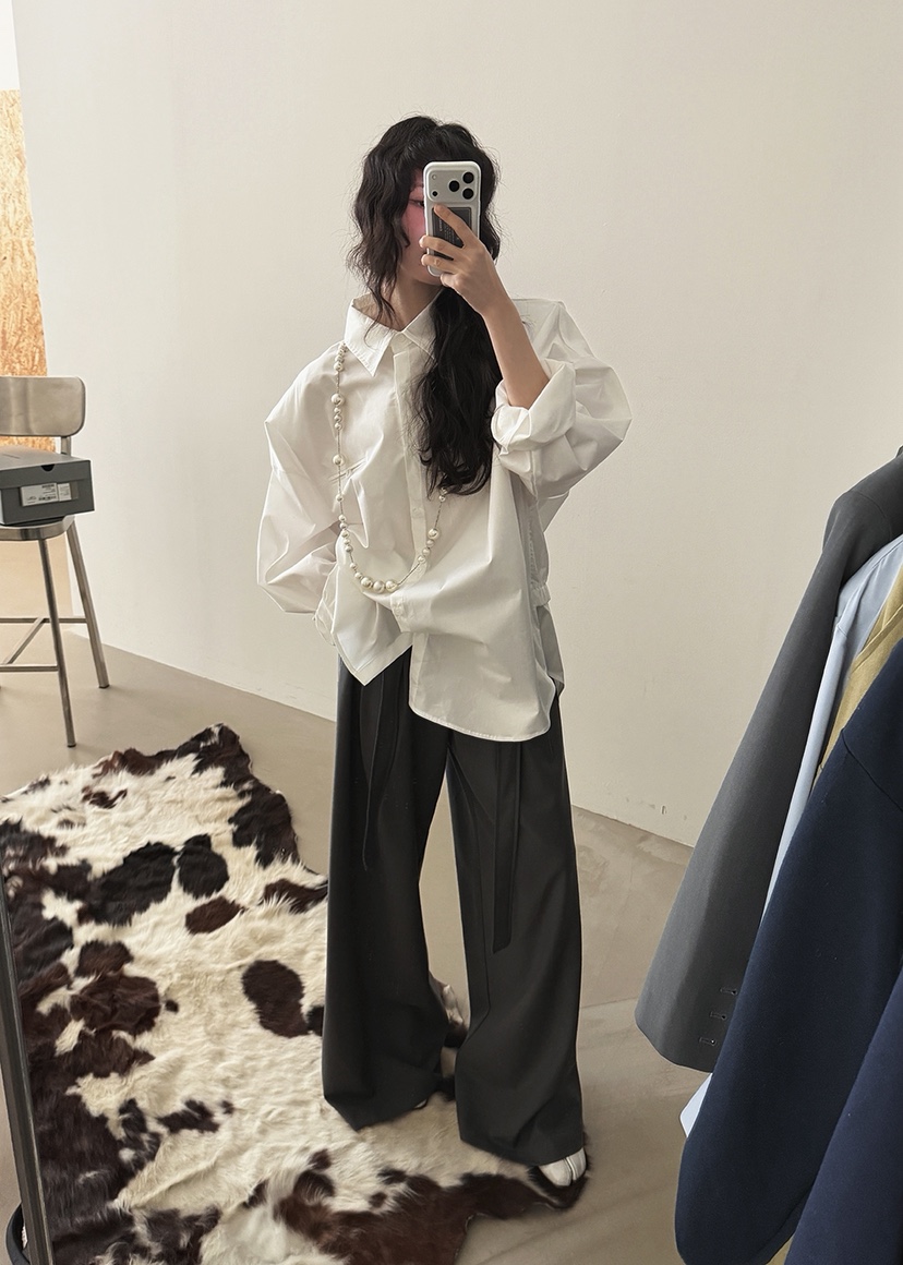 AMOOD東大門直郵女士新品時尚推薦26春夏休閑休閑褲含腰帶AMOOD休閑褲