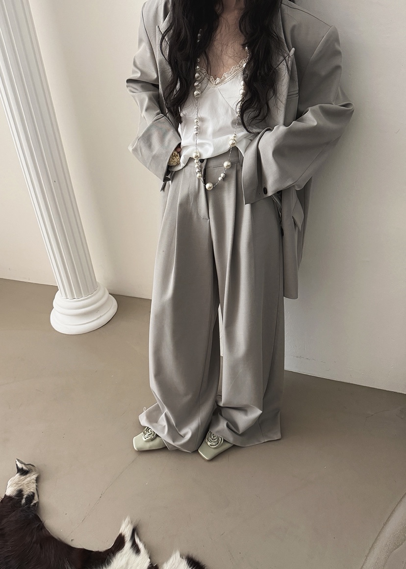 AMOOD東大門直郵女士新品時尚推薦26春夏休閑休閑褲含腰帶AMOOD休閑褲