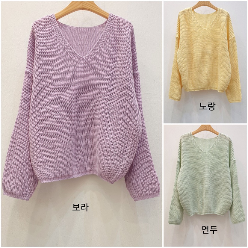 BLACK NOTE韓國代購女裝新款休閑時尚熱賣26春夏針織衫V領BLACK NOTE針織衫