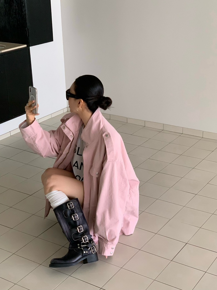 REVE CITE-L東大門實拍女士新款26春夏職業休閑夾克口袋REVE CITE-L夾克