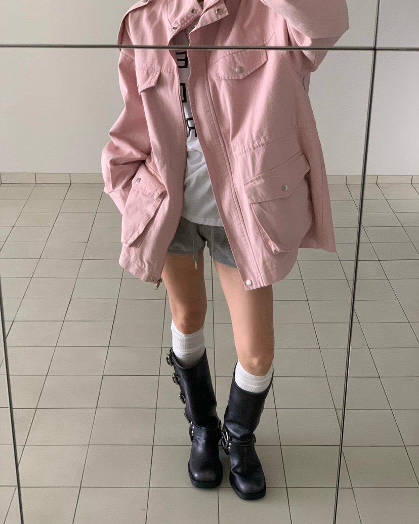 REVE CITE-L東大門實拍女士新款26春夏職業休閑夾克口袋REVE CITE-L夾克