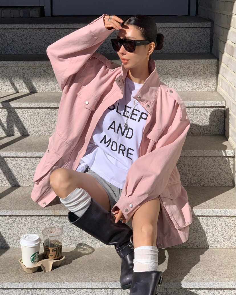 REVE CITE-L東大門實拍女士新款26春夏職業休閑夾克口袋REVE CITE-L夾克