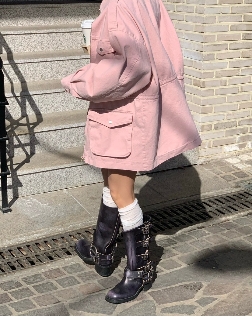 REVE CITE-L東大門實拍女士新款26春夏職業休閑夾克口袋REVE CITE-L夾克