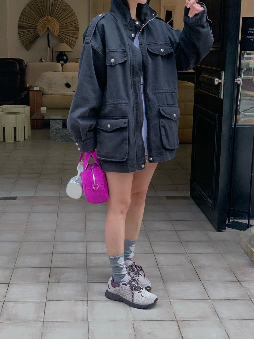 REVE CITE-L東大門實拍女士新款26春夏職業休閑夾克口袋REVE CITE-L夾克