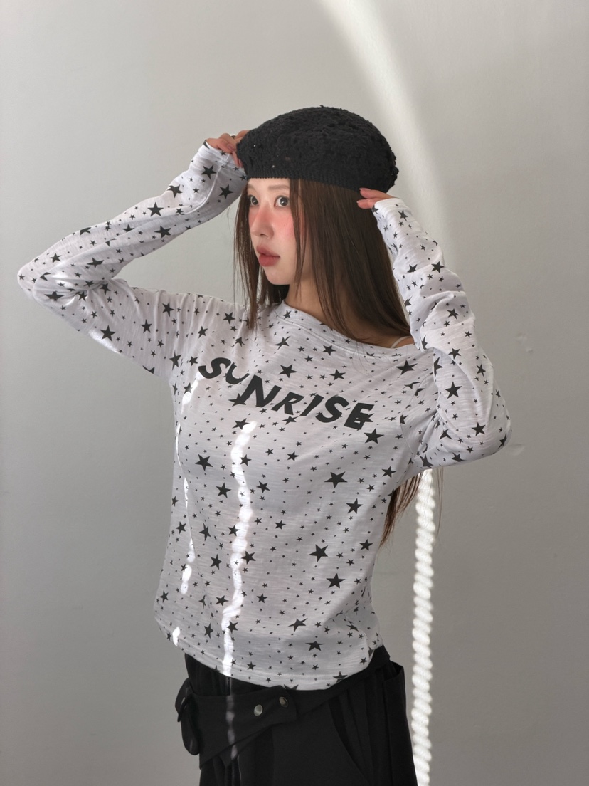 ZITTEN韓國代購女裝新款人氣真品26春夏休閑職業時尚長袖T恤ZITTEN長袖T恤