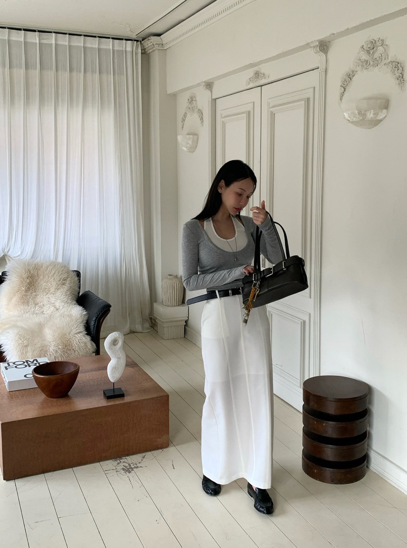 REVE CITE-L韓國直郵女裝新款真品休閑人氣長袖T恤假兩件REVE CITE-L長袖T恤