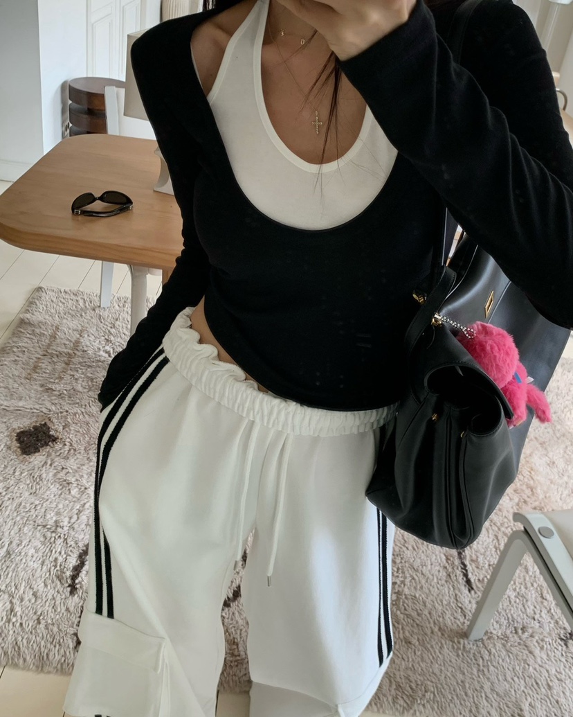 REVE CITE-L韓國直郵女裝新款真品休閑人氣長袖T恤假兩件REVE CITE-L長袖T恤圖色1