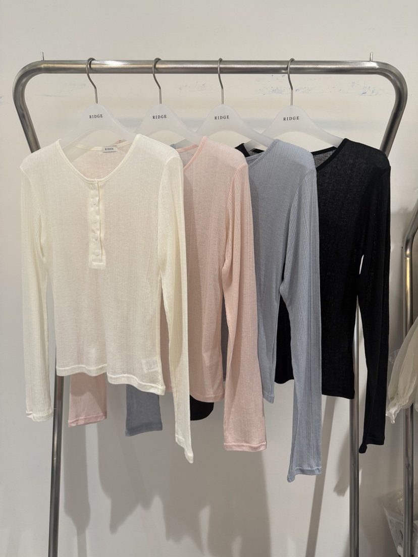 RIDGE-P韓國直郵女裝新品職業推薦26春夏休閑人氣長袖T恤RIDGE-P長袖T恤