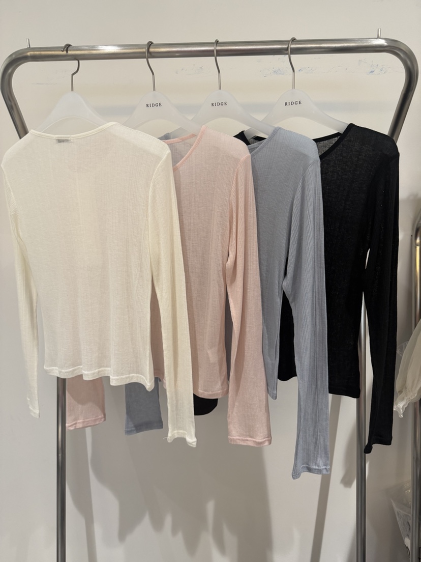 RIDGE-P韓國直郵女裝新品職業推薦26春夏休閑人氣長袖T恤RIDGE-P長袖T恤