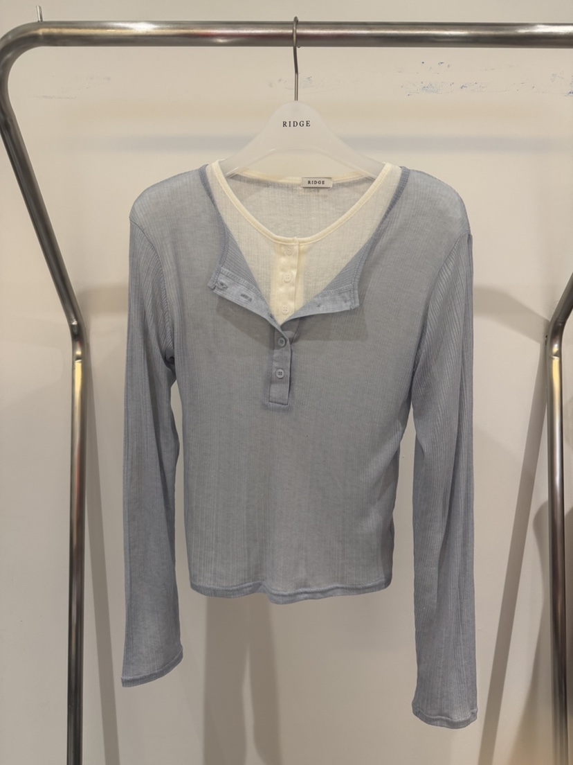 RIDGE-P韓國直郵女裝新品職業推薦26春夏休閑人氣長袖T恤RIDGE-P長袖T恤圖色1