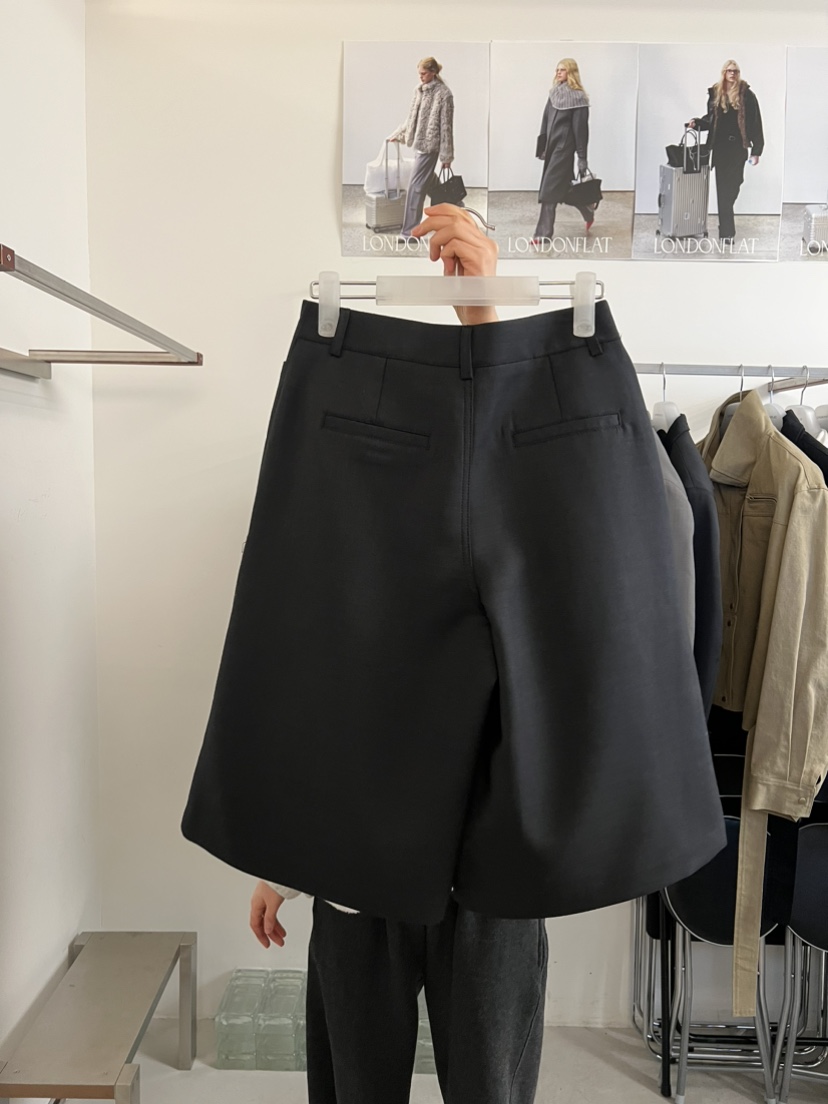 LONDON FLAT東大門代購女士新款時尚休閑短褲意大利羊毛LONDON FLAT短褲