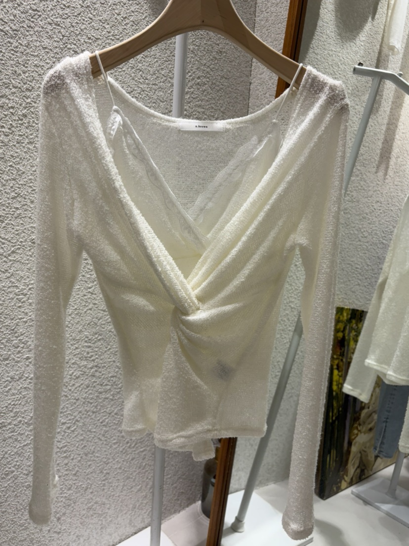 N BROWN東大門直郵女裝新款休閑職業襯衫蕾絲衫假兩件蕾絲N BROWN襯衫/蕾絲衫圖色3