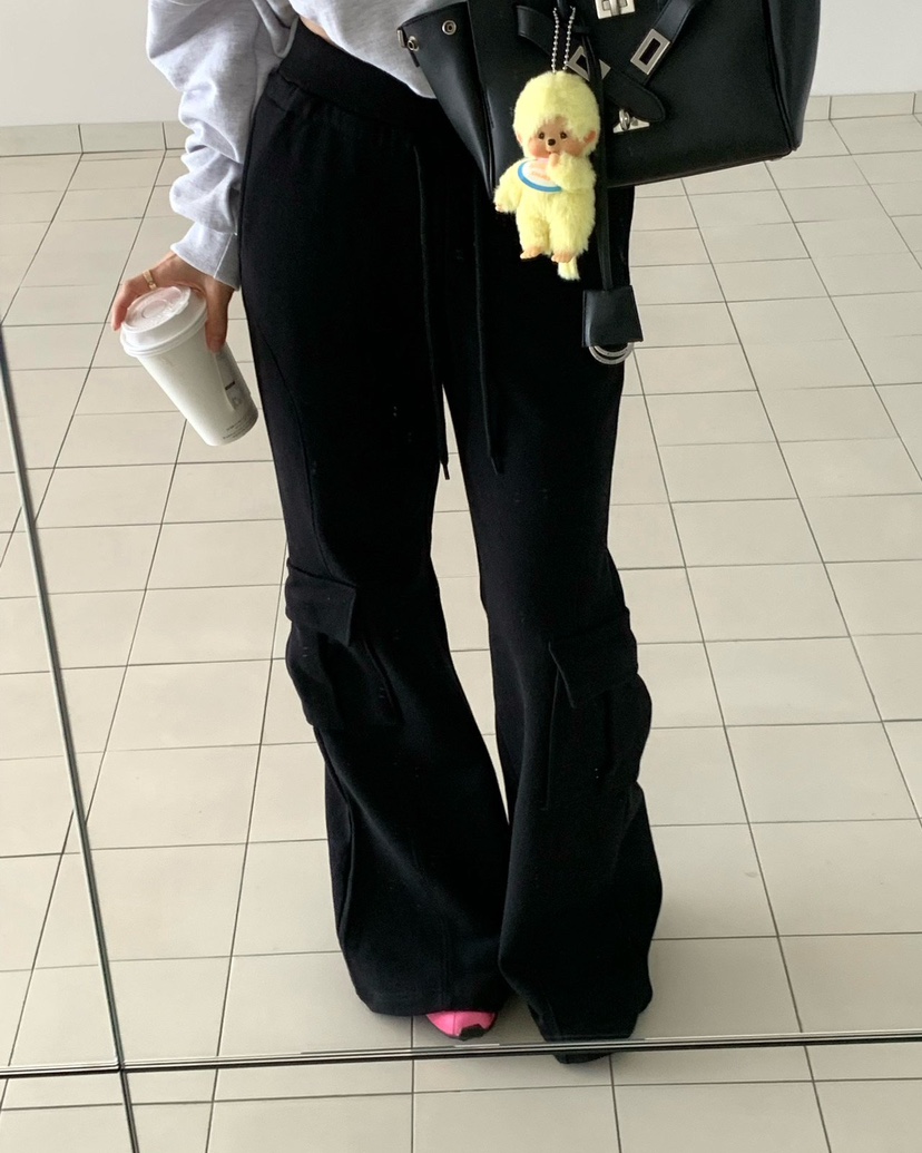 REVE CITE-L東大門直郵女士新款時尚真品休閑褲工裝喇叭REVE CITE-L休閑褲