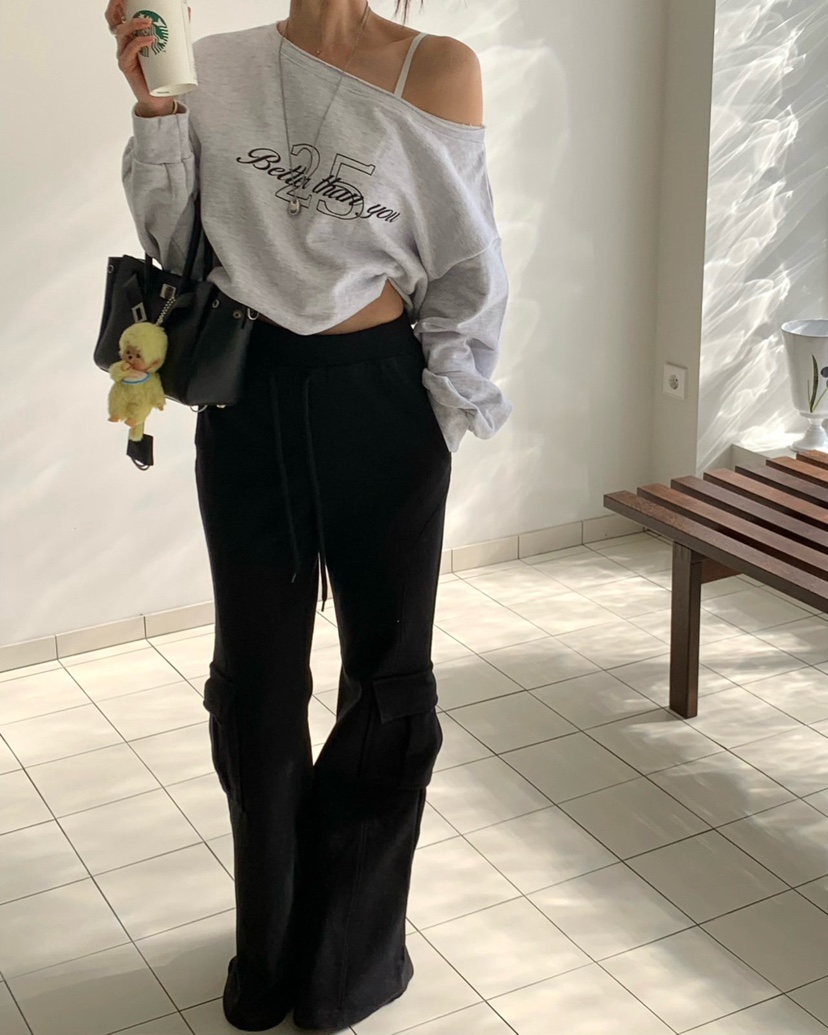 REVE CITE-L東大門直郵女士新款時尚真品休閑褲工裝喇叭REVE CITE-L休閑褲